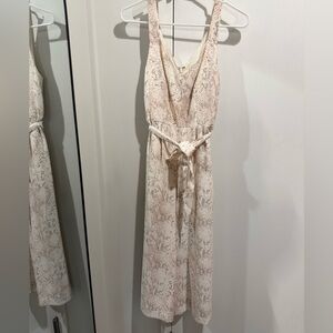 LOFT Soft Neutral Snake-Print Maxi Dress